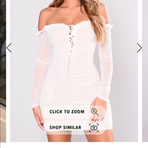 Fashion nova White mini dress